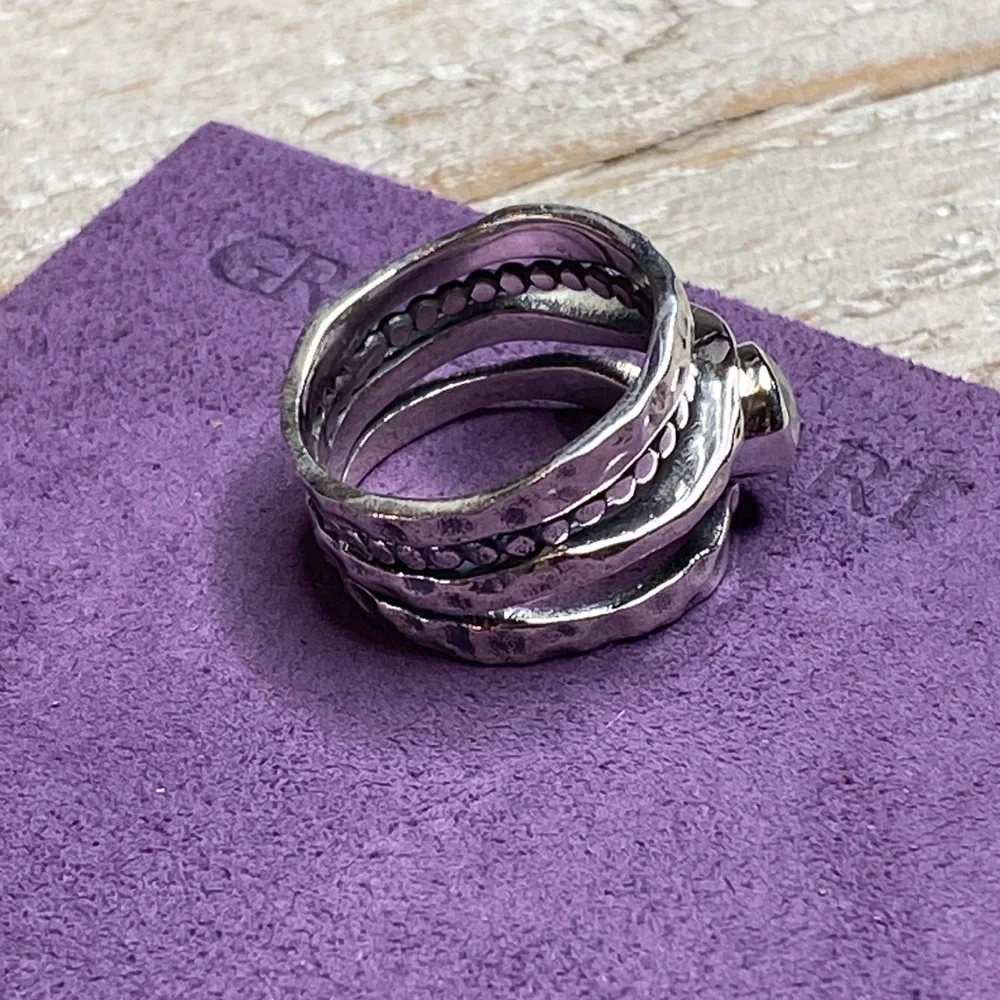 Grace & Heart G&H BEACHCOMBER Ring SIZE 8 .925 SS MOONSTONE BRAND NEW TOP SELLER